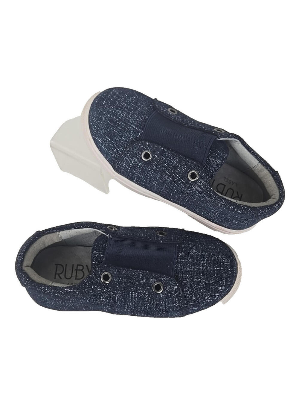 Ruby Label Dark Blue Denim Slip On Sneakers Toddler Size 23/7 Casual Comfort